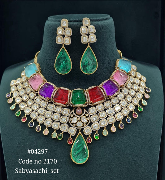 Kundan Bride Set 04297 - KRISHNA'S SWETA JEWELLERY