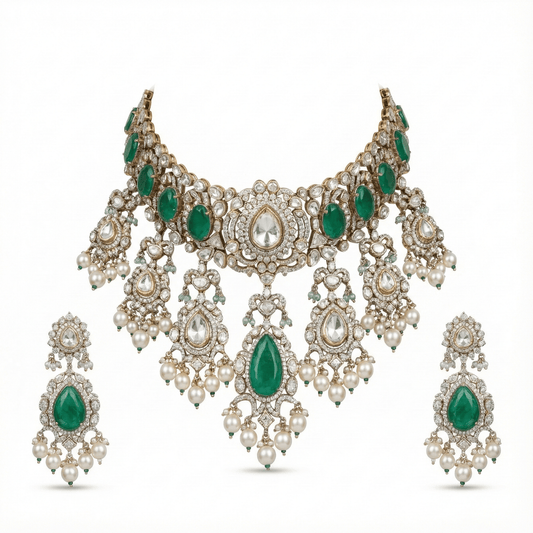 Kundan Bride Set 05348 - KRISHNA'S SWETA JEWELLERY