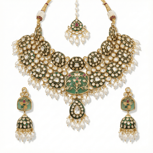Kundan Bride Set 05900 - KRISHNA'S SWETA JEWELLERY