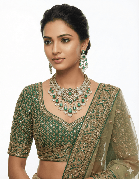 Kundan Bride Set 06009 - KRISHNA'S SWETA JEWELLERY