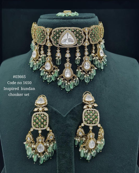 Kundan Choker 03665 - KRISHNA'S SWETA JEWELLERY