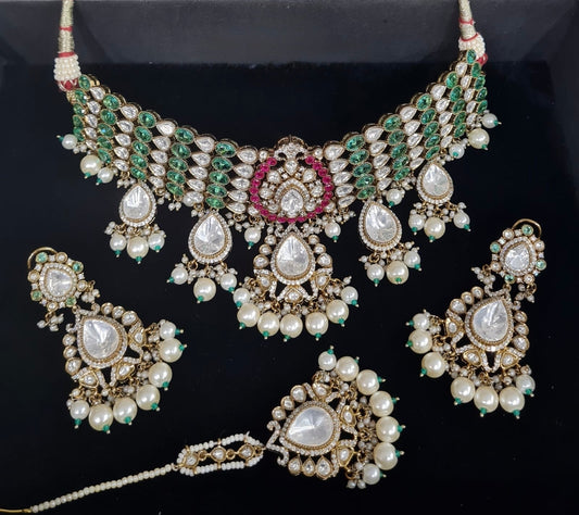 Kundan Choker 05346 - KRISHNA'S SWETA JEWELLERY