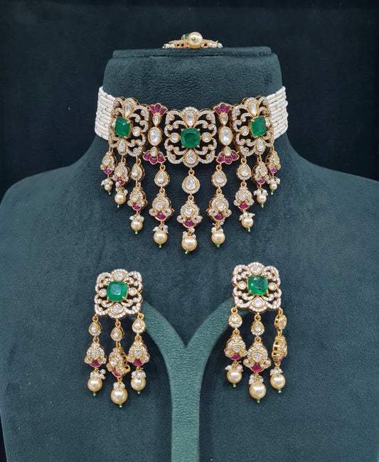 Kundan Choker 05901 - KRISHNA'S SWETA JEWELLERY