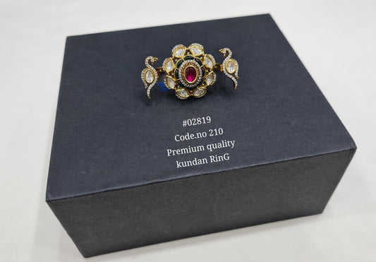 Kundan double fingerring 02819 - KRISHNA'S SWETA JEWELLERY