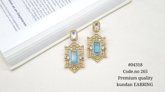 Kundan Earring 04318 - KRISHNA'S SWETA JEWELLERY