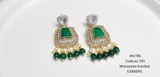 Kundan earrings 01786 - KRISHNA'S SWETA JEWELLERY