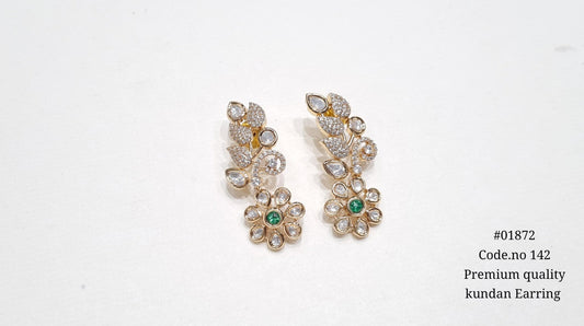 Kundan earrings 01872 - KRISHNA'S SWETA JEWELLERY