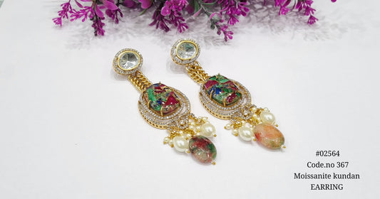 Kundan earrings 02564 - KRISHNA'S SWETA JEWELLERY