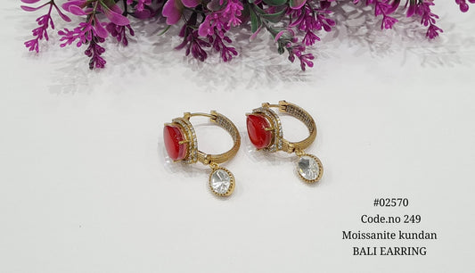 Kundan earrings 02570 - KRISHNA'S SWETA JEWELLERY