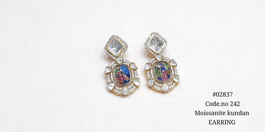 Kundan Earrings 02637 - KRISHNA'S SWETA JEWELLERY