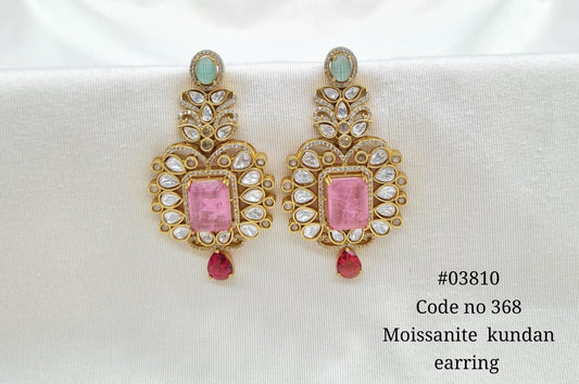 Kundan Earrings 03810 - KRISHNA'S SWETA JEWELLERY