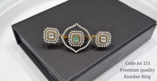 Kundan fingerring 00111 - KRISHNA'S SWETA JEWELLERY