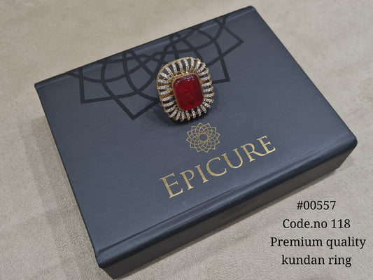 Kundan fingerring 00557 - KRISHNA'S SWETA JEWELLERY