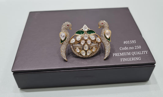 Kundan Fingerring 01595 - KRISHNA'S SWETA JEWELLERY