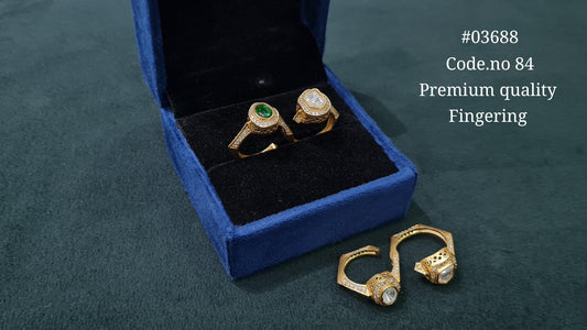 Kundan Fingerring 03688 - KRISHNA'S SWETA JEWELLERY