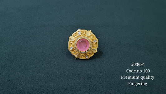 Kundan Fingerring 03691 - KRISHNA'S SWETA JEWELLERY