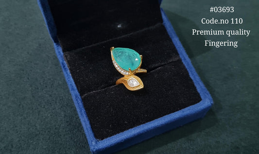 Kundan Fingerring 03693 - KRISHNA'S SWETA JEWELLERY