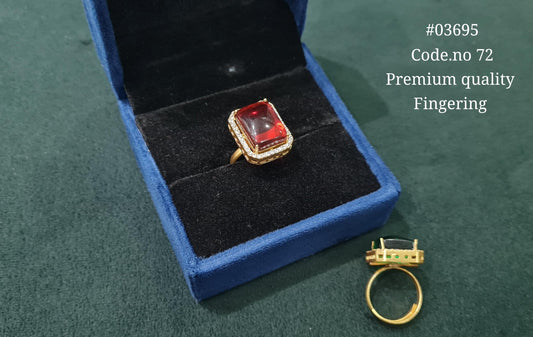 Kundan Fingerring 03695 - KRISHNA'S SWETA JEWELLERY