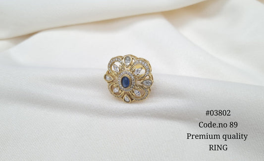 Kundan Fingerring 03802 - KRISHNA'S SWETA JEWELLERY