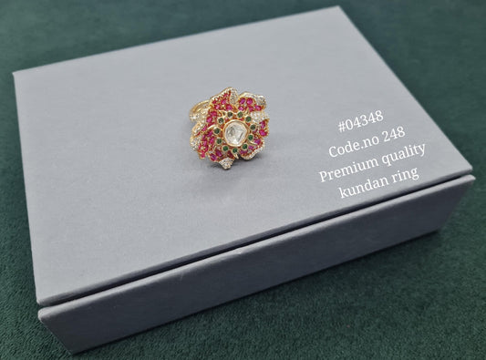 Kundan Fingerring 04348 - KRISHNA'S SWETA JEWELLERY