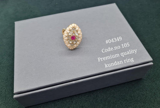 Kundan Fingerring 04349 - KRISHNA'S SWETA JEWELLERY