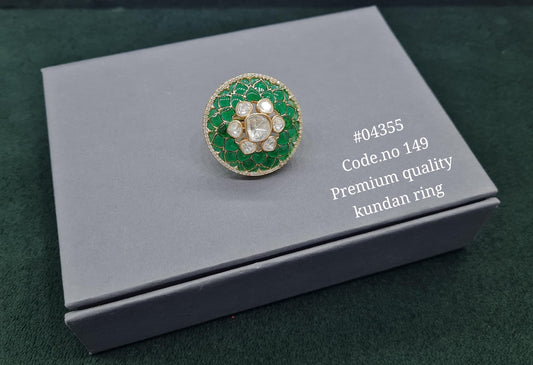 Kundan Fingerring 04355 - KRISHNA'S SWETA JEWELLERY