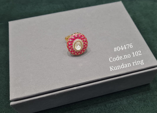 Kundan Fingerring 04476 - KRISHNA'S SWETA JEWELLERY