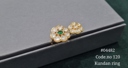 Kundan Fingerring 04482 - KRISHNA'S SWETA JEWELLERY