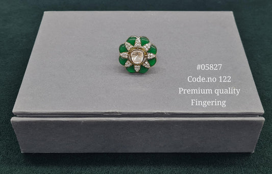 Kundan Fingerring 05827 - KRISHNA'S SWETA JEWELLERY