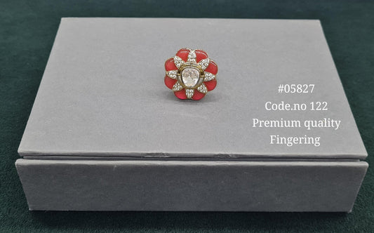 Kundan Fingerring 05827 - KRISHNA'S SWETA JEWELLERY