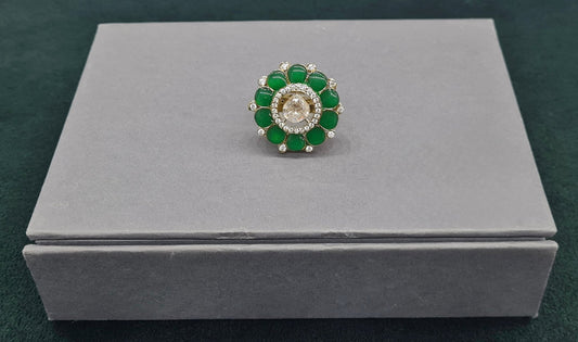 Kundan Fingerring 05828 - KRISHNA'S SWETA JEWELLERY