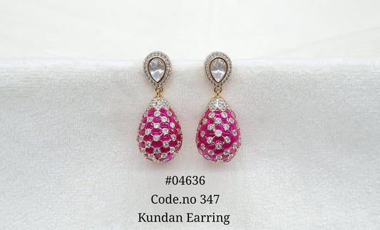 Kundan Jhumka 04636 - KRISHNA'S SWETA JEWELLERY