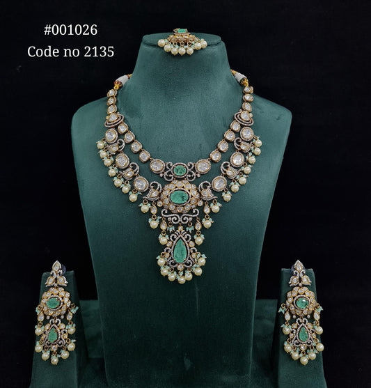 Kundan Long set 01026 - KRISHNA'S SWETA JEWELLERY
