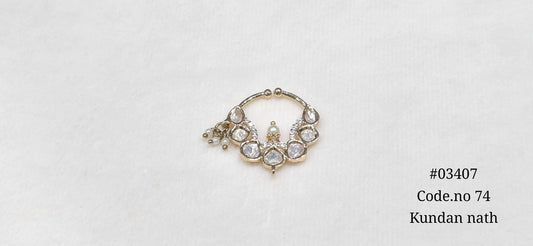 Kundan Nath 03407 - KRISHNA'S SWETA JEWELLERY