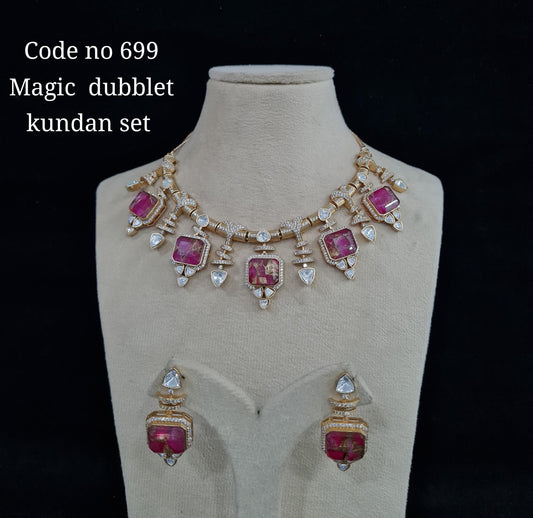 Kundan Necklace 00108 - KRISHNA'S SWETA JEWELLERY