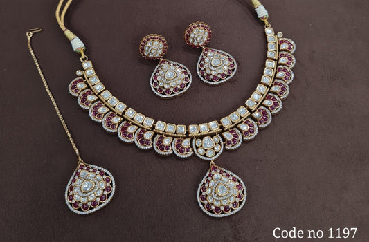Kundan Necklace 00983 - KRISHNA'S SWETA JEWELLERY