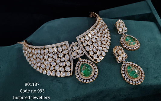 Kundan Necklace 01187 - KRISHNA'S SWETA JEWELLERY