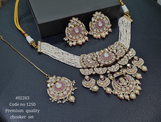 Kundan Necklace 02263 - KRISHNA'S SWETA JEWELLERY