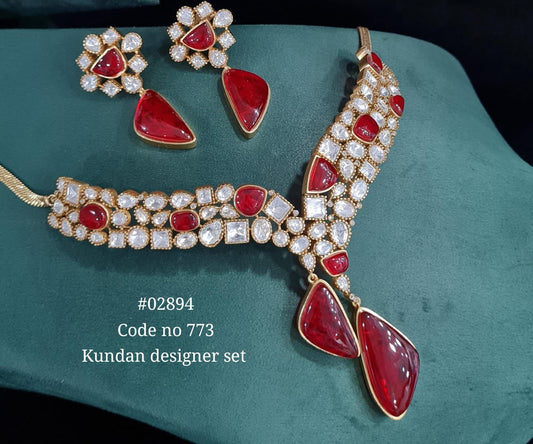 Kundan necklace 02894 - KRISHNA'S SWETA JEWELLERY