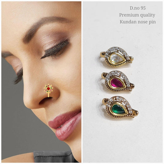 KUNDAN NOSEPIN 00097 - KRISHNA'S SWETA JEWELLERY