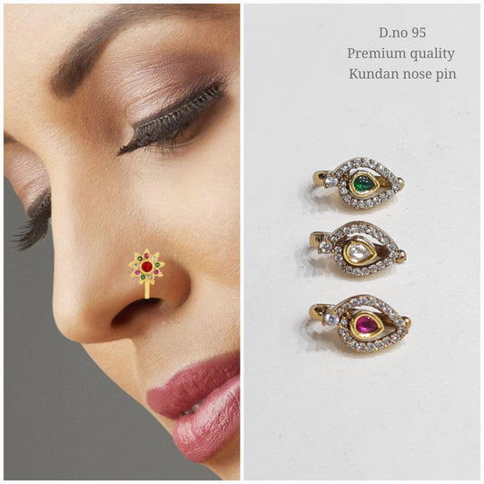 KUNDAN NOSEPIN 00100 - KRISHNA'S SWETA JEWELLERY