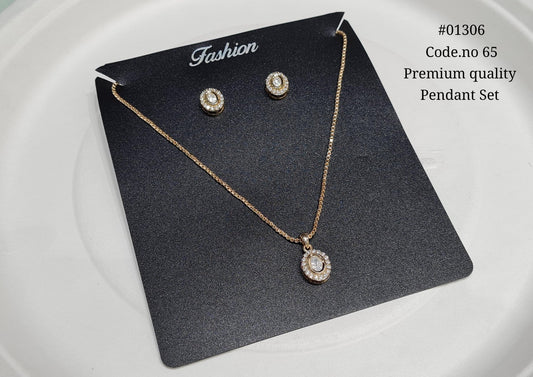 Kundan Pendant 01306 - KRISHNA'S SWETA JEWELLERY