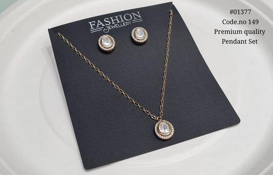 kundan pendant 01377 - KRISHNA'S SWETA JEWELLERY