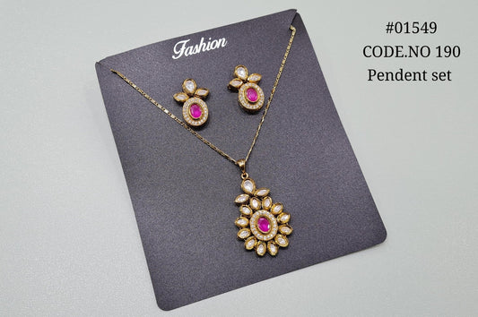 Kundan pendant 01549 - KRISHNA'S SWETA JEWELLERY