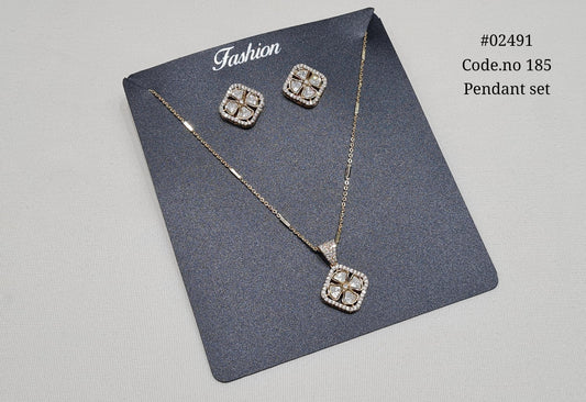 Kundan Pendant 02491 - KRISHNA'S SWETA JEWELLERY