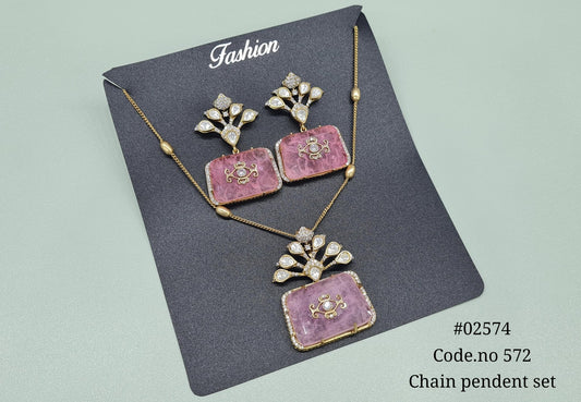 Kundan pendant 02574 - KRISHNA'S SWETA JEWELLERY