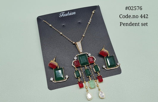 Kundan pendant 02576 - KRISHNA'S SWETA JEWELLERY