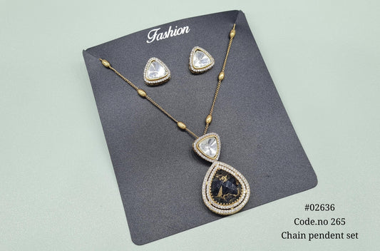 Kundan Pendant 02636 - KRISHNA'S SWETA JEWELLERY