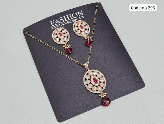 Kundan Pendant 03413 - KRISHNA'S SWETA JEWELLERY