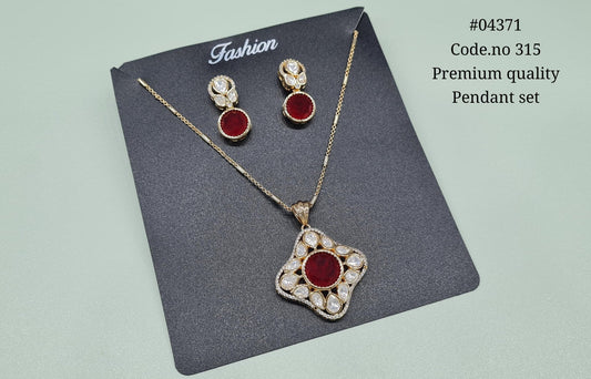 Kundan Pendant 04371 - KRISHNA'S SWETA JEWELLERY